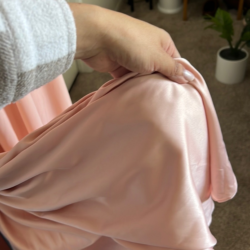 Nwt Lulus Blush Cold Shoulder Maxi Wrap Dress - image 8